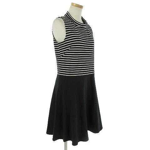 中古 アンレクレ Enrecre ファスサンファール ワンピース ノースリーブ ひざ丈 切替え ボーダー 日本製 黒 白 38の通販はau Pay マーケット ブランド古着のベクトル