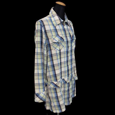 中古 コンバース Converse ワンピース 長袖 コットン 白 青 緑 M チェック ジップアップ レディースの通販はau Pay マーケット ブランド古着のベクトル