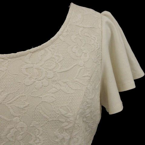 中古 セシルマクビー Cecil Mcbee ワンピース ミニ 半袖 ベージュ オフ白 M 総レース レディースの通販はau Wowma ブランド古着のベクトル