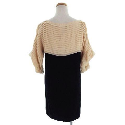 中古 デュラスアンビエント Duras Ambient ワンピース ミニ バルーンスリーブ バイカラー ベージュ 黒 F レディースの通販はau Pay マーケット ブランド古着のベクトル