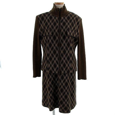 中古 Railroad セットアップ ジャケット 長袖 ワンピース 半袖 ひざ丈 ウール混 昭和レトロ アーガイル 茶 M レディースの通販はau Pay マーケット ブランド古着のベクトル