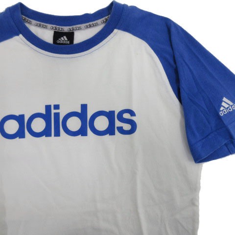 アディダス adidas Tシャツ 半袖 ベースボール 白 サイドライン