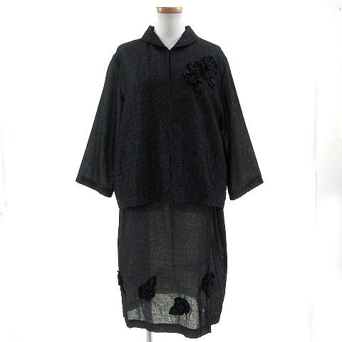 中古 ラシェット L Assiette フォーマル セットアップ ジャケット 七分袖 ワンピース ノースリーブ コサージュ グレーの通販はau Pay マーケット ブランド古着のベクトル