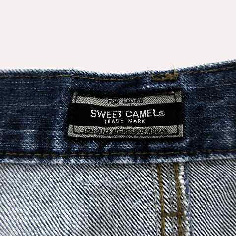 中古】スウィートキャメル Sweet Camel スカート デニム ひざ丈 ジップ