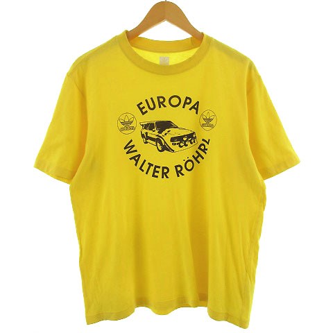 中古 アディダス Adidas Tシャツ 半袖 丸首 プリント コットン イエロー 黄 O メンズの通販はau Pay マーケット ブランド古着のベクトル