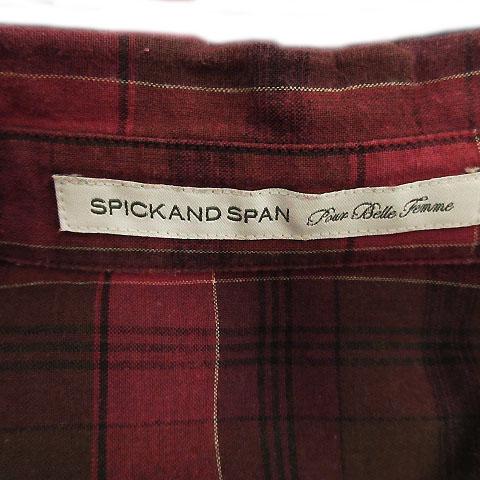 中古 スピック スパン Spick Span ワンピース シャツワンピース ひざ丈 ノースリーブ チェック 赤 エンジ 茶 黒の通販はau Pay マーケット ブランド古着のベクトル