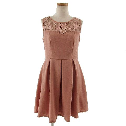 中古 未使用品 ダズリン Dazzlin ワンピース ノースリーブ レース 切替え ひざ丈 切替 ピンク系 S レディースの通販はau Pay マーケット ブランド古着のベクトル