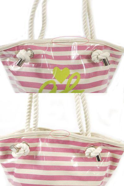 中古 アニエスベー ボヤージュ Agnes B Voyage トートバッグ ハンドバッグ ボーダー ベージュ ピンク レディースの通販はau Pay マーケット ブランド古着のベクトル