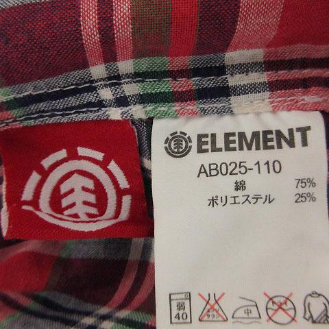 中古】エレメント ELEMENT シャツ 半袖 チェック柄 コットン混子供服  