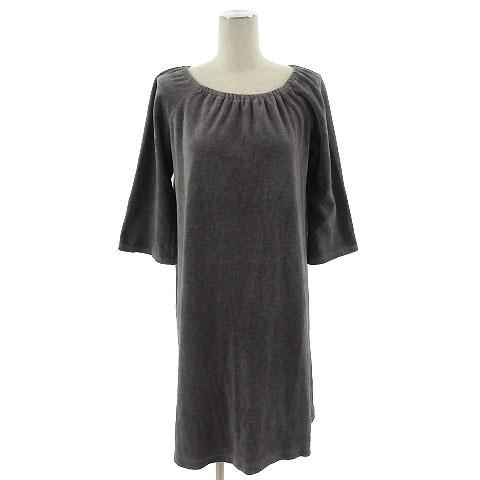中古 無印良品 良品計画 ワンピース ひざ丈 七分袖 ベロア ストレッチ グレー M L レディースの通販はau Pay マーケット ブランド古着のベクトル