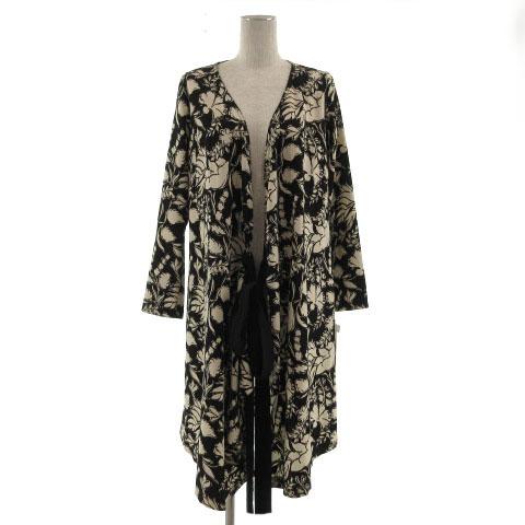 中古 未使用品 ミルナレーション Mil Narration ワンピース 羽織れる ミディ丈 リボン 総柄 黒 ベージュ 13arの通販はau Pay マーケット ブランド古着のベクトル