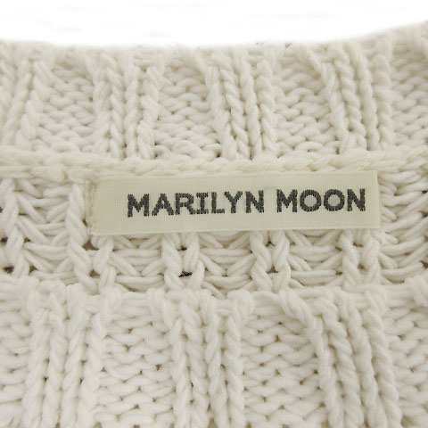 中古】マリリンムーン Marilyn Moon ニット 長袖 コットン混 オフ白 ...