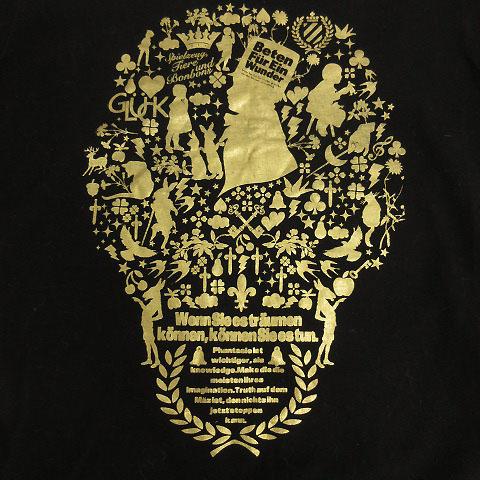 グラニフ 半袖Ｔシャツ チュニック 未使用 半袖 ブランド トップス 黒 レディース Fサイズ ブラック×グレー graniph Design Tshirts Store graniph グラニフ 半袖Tシャツ