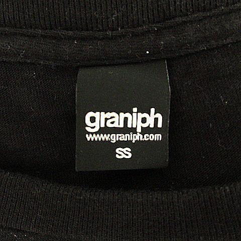 中古】グラニフ graniph Tシャツ 半袖 丸首 ブラック 黒