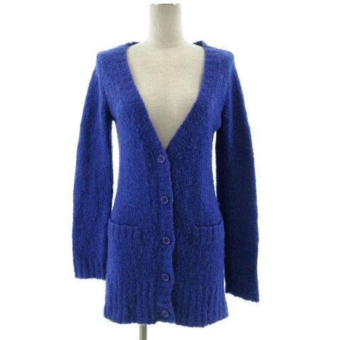 中古 セシルマクビー Cecil Mcbee カーディガン 長袖 ロング丈 もこもこ ブルー系 青系 青紫系 M レディースの通販はau Pay マーケット ブランド古着のベクトル