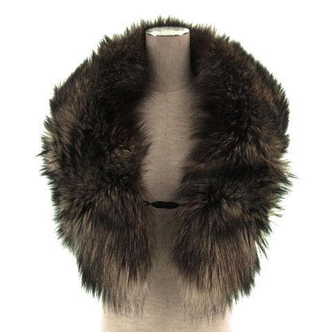 【中古】サガミンク SAGA MINK ショール ティペット ミンク 毛皮 リアルファー TRIM BESATZ ブラウン 茶 ベージュ