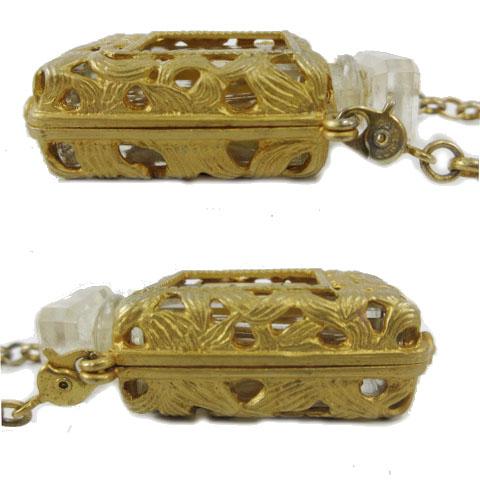 【中古】シャネル CHANEL 希少 レア ミニボトル ネックレス ペンダント ヴィンテージ トム TOM 香水 No19 ゴールド_4
