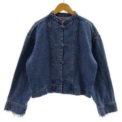 中古 ジュエティ Jouetie ジャケット チャイナジャケット デニムジャケット フリンジ ブルー 青 M レディースの通販はau Pay マーケット ブランド古着のベクトル