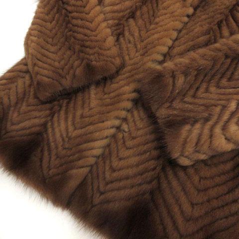 中古】サガミンク SAGA MINK コート アウター 毛皮 ミンク ブラウン 茶