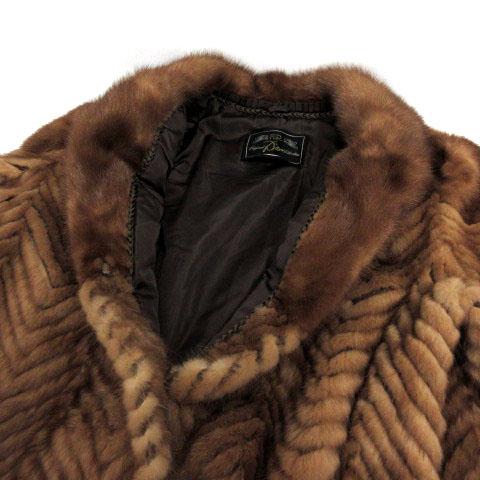 【中古】サガミンク SAGA MINK コート アウター 毛皮 ミンク ブラウン 茶 13 レディース_3