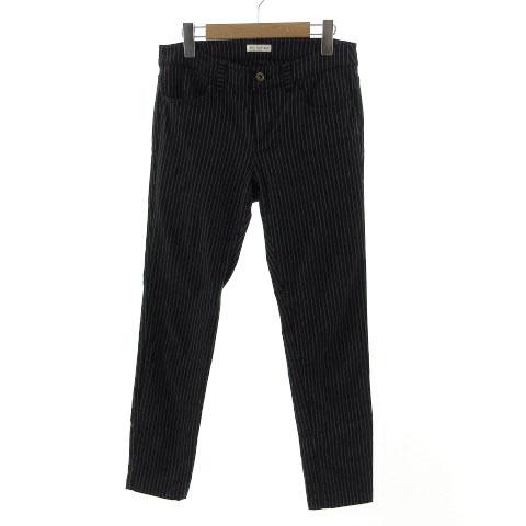 【中古】アー・ヴェ・ヴェスタンダード ミッシェルクラン a.v.v standard パンツ ストライプ ストレッチ 紺 白 L