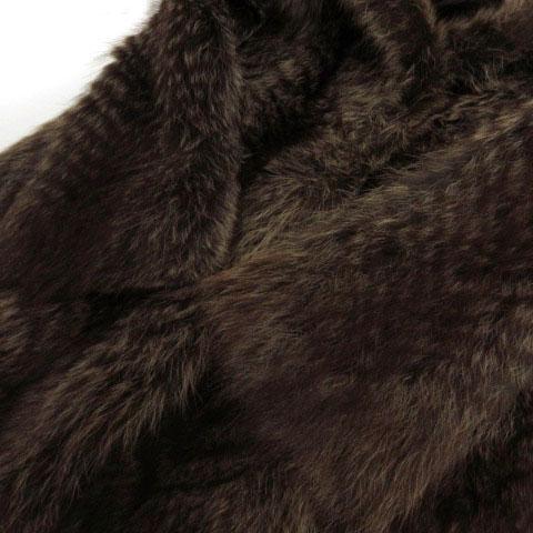 コート 毛皮 リアルファー ブラウン 茶 レディース コート 毛皮 リアル