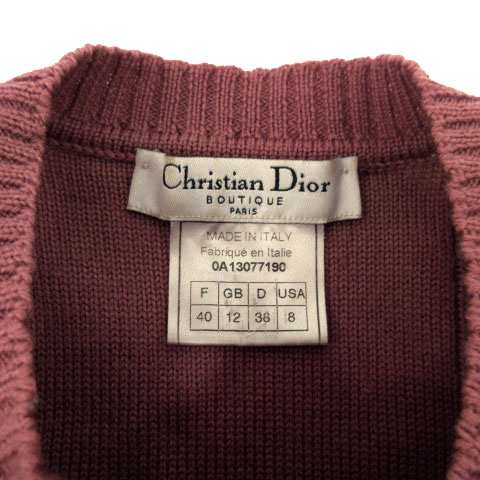 中古】クリスチャンディオール Christian Dior カーディガン 長袖 丸首 ...