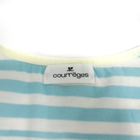 中古】クレージュ courreges カットソー 半袖 ボーダー フリル コットン混 ブルー 青 ホワイト 白 38 レディースの通販はau PAY  マーケット - ブランド古着のベクトル | au PAY マーケット－通販サイト