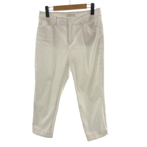 【中古】エニィスィス エニシス anySiS パンツ スリム クロップド丈 シンプル 無地 オフ白 4 レディース