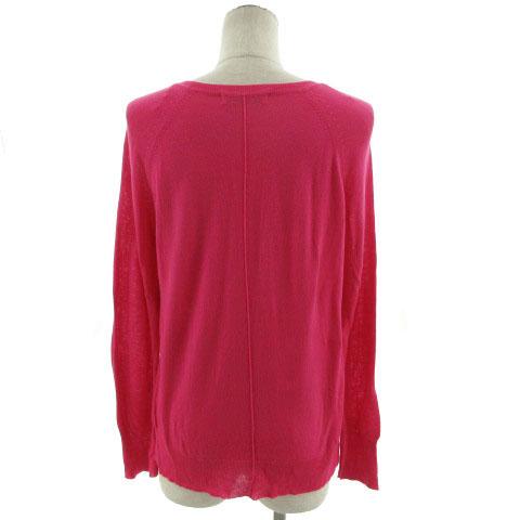 中古】ザラ ZARA ニット 長袖 サイドスリット シンプル ピンク S