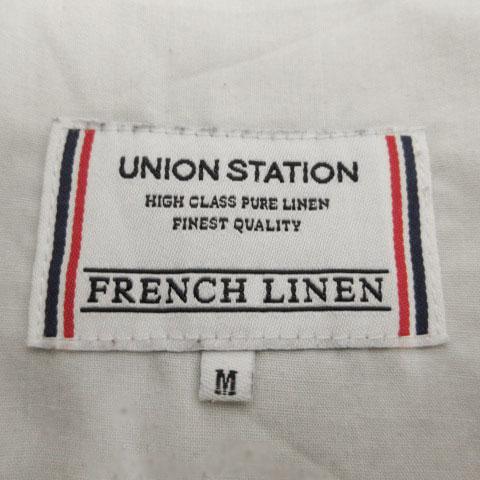 【中古】ユニオンステーション UNION STATION パンツ クロップド フレンチリネン FRENCH LINEN ブラウン 茶 M