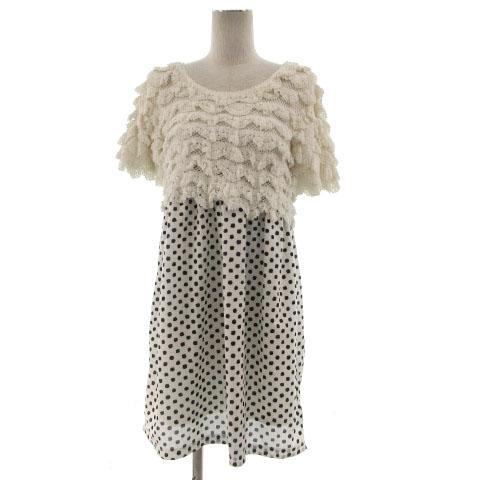 中古】トゥービーシック TO BE CHIC ワンピース ひざ丈 半袖 ニット 