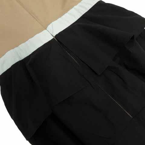 中古】ポールカ PAULE KA ワンピース ペプラム調 ノースリーブ ひざ丈 