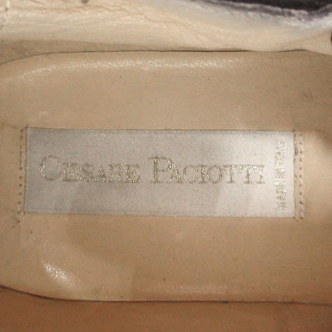 【中古】チョザーレパチョッティ CESARE PACIOTTI スリッポン ローファー スウェード ブラック 黒 6.5 メンズ｜au PAY  マーケット