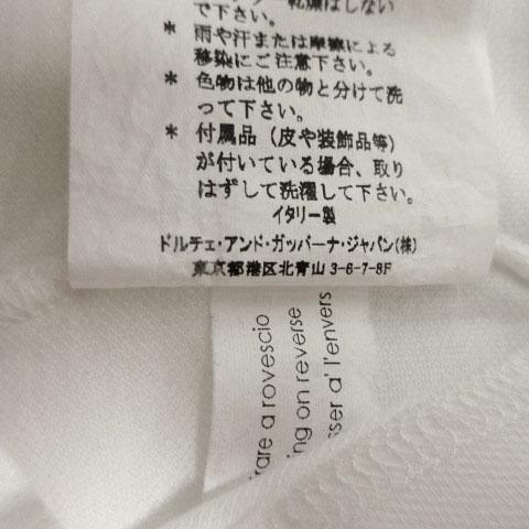 LA3351 ドルチェ&ガッバーナ 半袖ポロシャツ 綿 刺繍 白 黒 XXL LA3351 ドルチェ&ガッバーナ 半袖ポロシャツ 綿 刺繍 白 黒 X