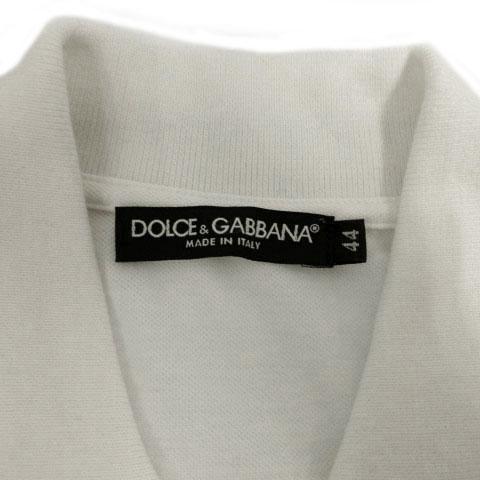 【DOLCE&GABBANA】イタリア製 DGロゴ 刺繍ロゴ ポロシャツ 44 ドルチェ&ガッバーナ ドルガバ DOLCE&GABBANA ポロシャツ 半袖
