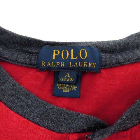 中古】POLO RALPH LAUREN Tシャツ 長袖 ロンT ヘンリーネック ラグラン