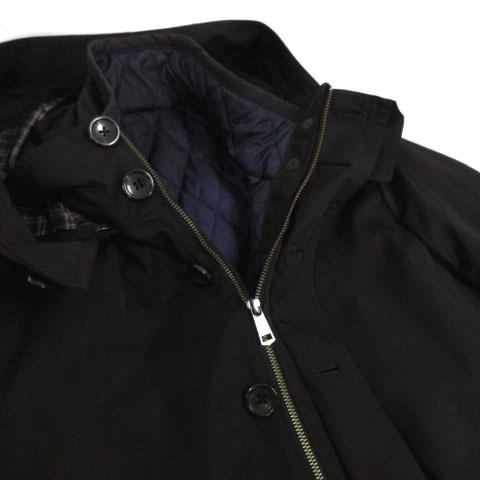 中古】BURBERRY BLACK LABEL コート フーディー キルティング中綿入り