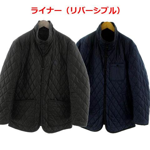 中古】BURBERRY BLACK LABEL コート フーディー キルティング中綿入り