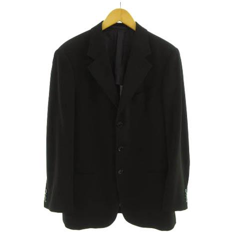 【中古】アルマーニ コレツィオーニ ARMANI COLLEZIONI スーツ イタリア製 ジャケット パンツ ドット 黒 グレー 50_1