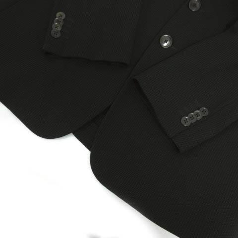 【中古】アルマーニ コレツィオーニ ARMANI COLLEZIONI スーツ イタリア製 ジャケット パンツ ドット 黒 グレー 50_3
