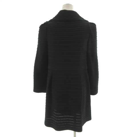 中古】エポカ EPOCA コート ニット ステンカラー 立体ボーダー編み柄