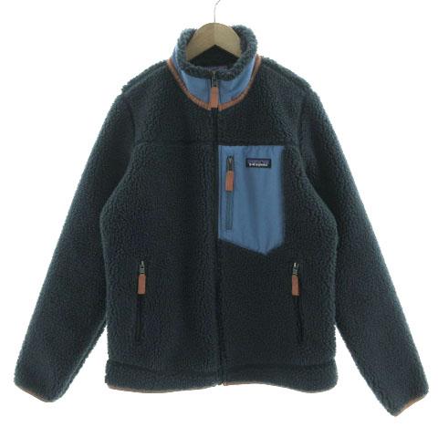 【中古】未使用品 パタゴニア Patagonia ウィメンズ クラシック レトロX ジャケット 23074 ボア 紺系 青 茶系 S