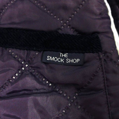 THE SMOCK SHOP ジャケット フード キルティング 中綿 紫 紺 M