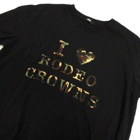 中古】RODEO CROWNS WIDE BOWL RCWB Ｔシャツ 丸首 半袖 ロゴ刺繍