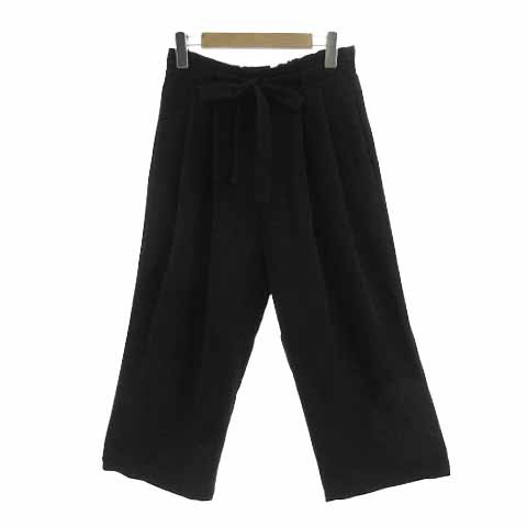 中古】ザラ ベーシック ZARA BASIC パンツ ストレート ワイド リボン