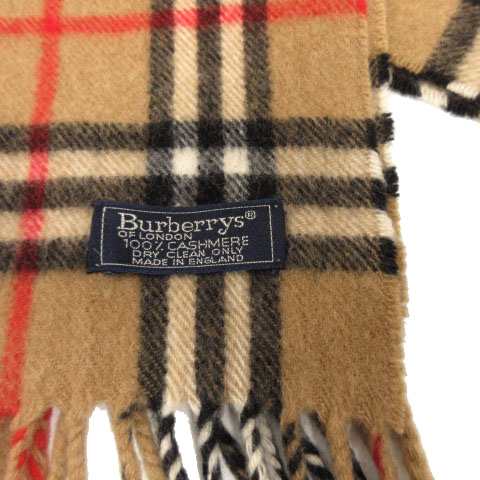 中古】バーバリーズ Burberrys マフラー カシミヤ100％ イングランド製 ...