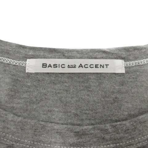 中古】ベーシックアンドアクセント BASIC AND ACCENT Ｔシャツ 半袖 プリント コットン グレー ホワイト 白 2の通販はau PAY  マーケット - ブランド古着のベクトル | au PAY マーケット－通販サイト