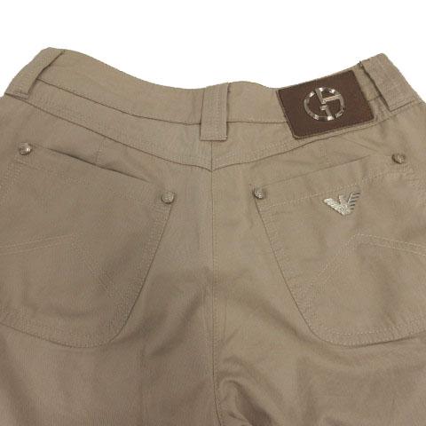 中古】GIORGIO ARMANI パンツ ワイドパンツ タック クロップド丈