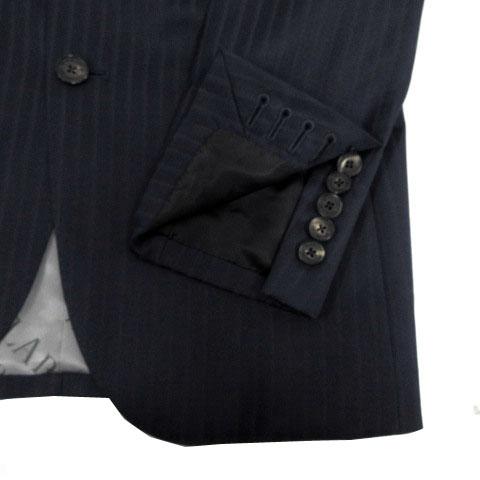 【中古】BLACK LABEL CRESTBRIDGE スーツ Ermenegildo Zegna ジャケット パンツ ウール 日本製 ストライプ 紺 38R 中古】BLACK LABEL CRESTBRIDGE スーツ Ermenegildo Zegna ジャケット